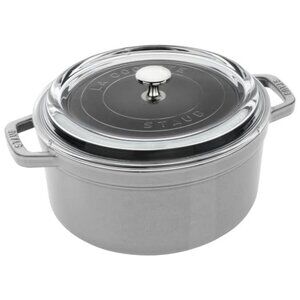 NEW Staub Cast Iron Dutch Oven 4 Qt Graphite Grey Limited Edition Color